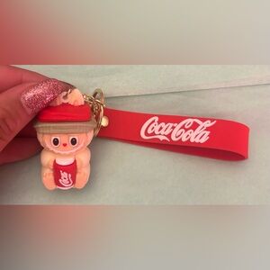 Coca Cola Red and White Labubu Collectible Bag Charm